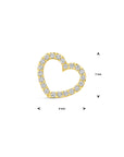 14K geelgouden hanger hartje diamant 0.06ct h si 7 mm - 4033297 - PansiteNederland.nl