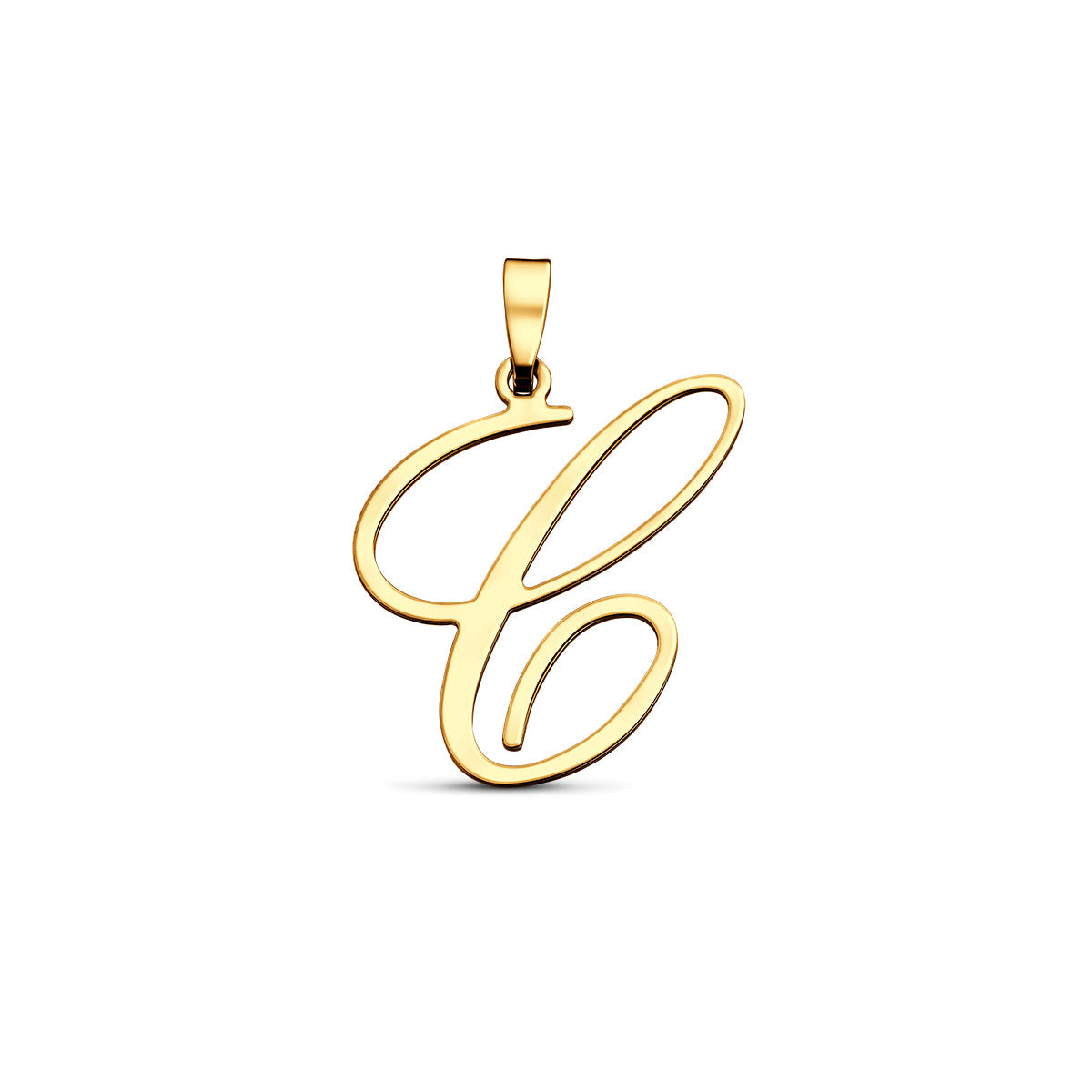 Hanger sierletter C 24 mm 14K geelgoud #Letter_C