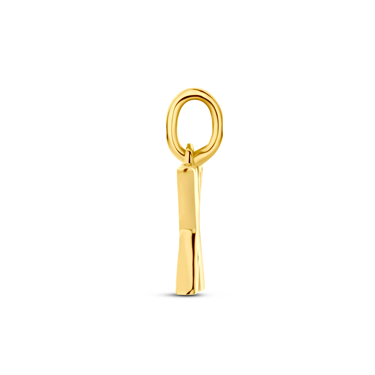 Hanger letter X zirkonia 15 mm 14K geelgoud #Letter_X