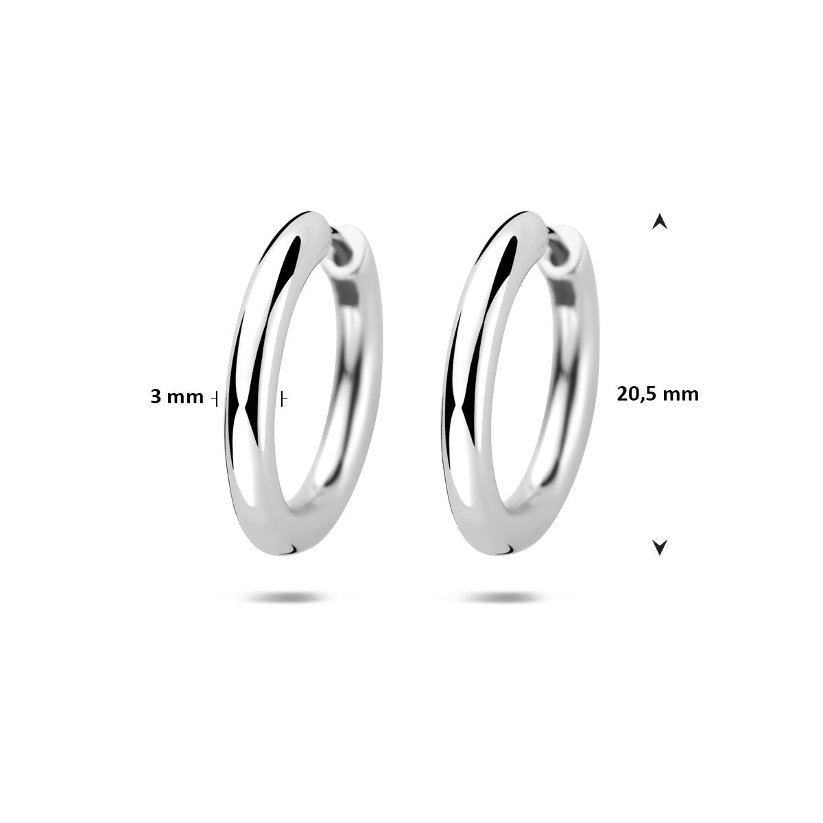 Fantasy Collection Oorbellen 20,5 mm zilver