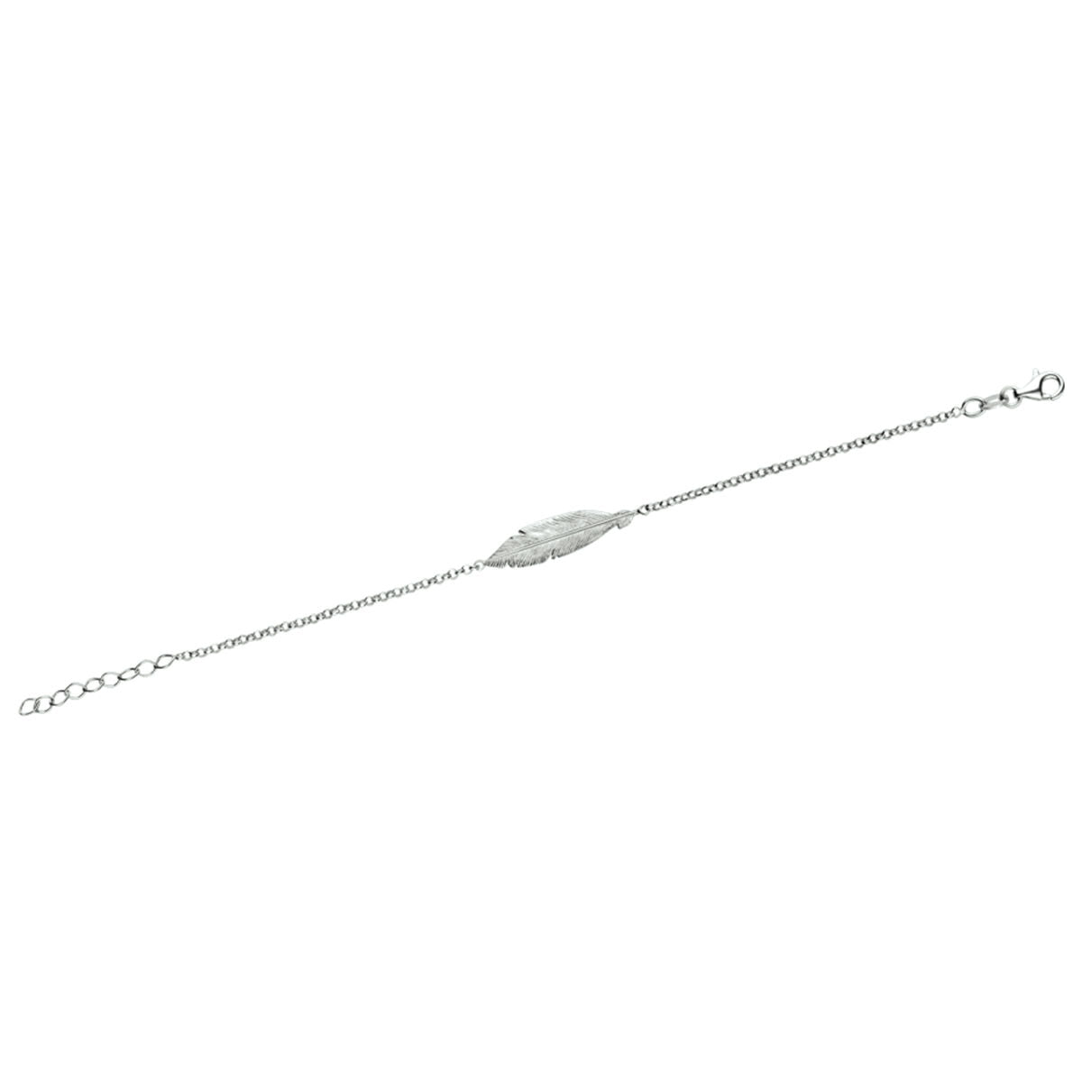 Fantasy Collection Armband veer 16,5 + 2,5 cm zilver