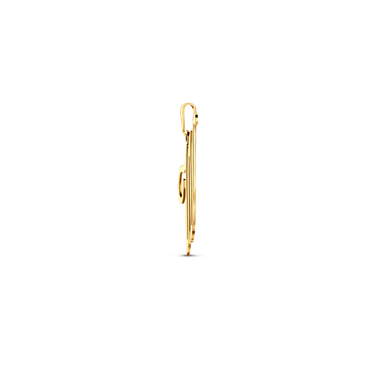 Hanger sierletter W 24,5 mm 14K geelgoud #Letter_W