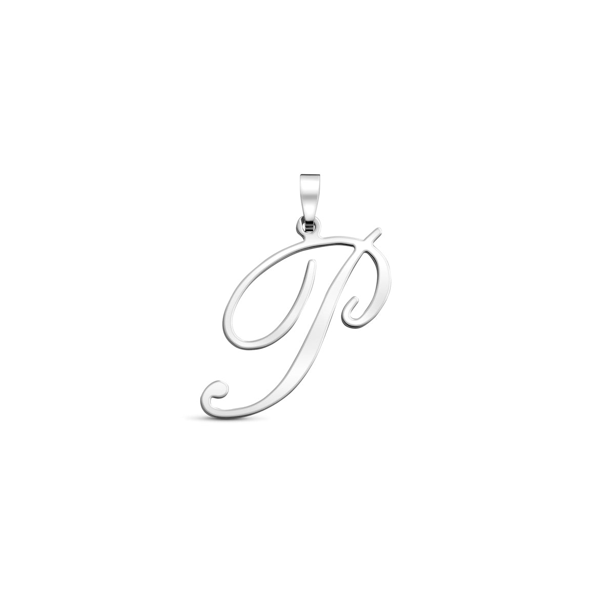 Hanger sierletter P 18 mm zilver #Letter_P