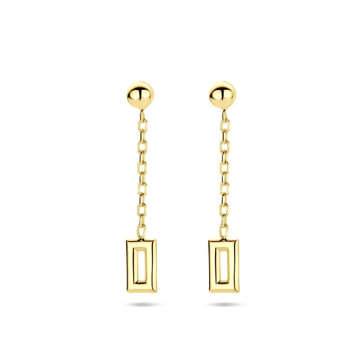Fantasy Collection Hangende oorbellen 28 mm 14K geelgoud