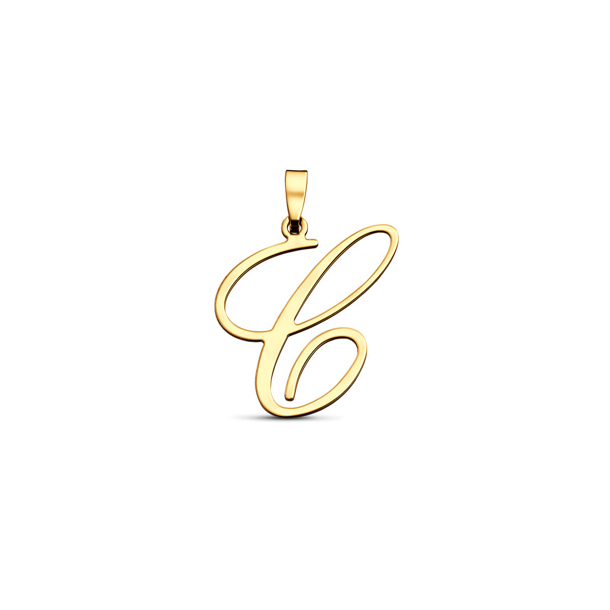 Hanger sierletter C 19 mm 14K geelgoud #Letter_C