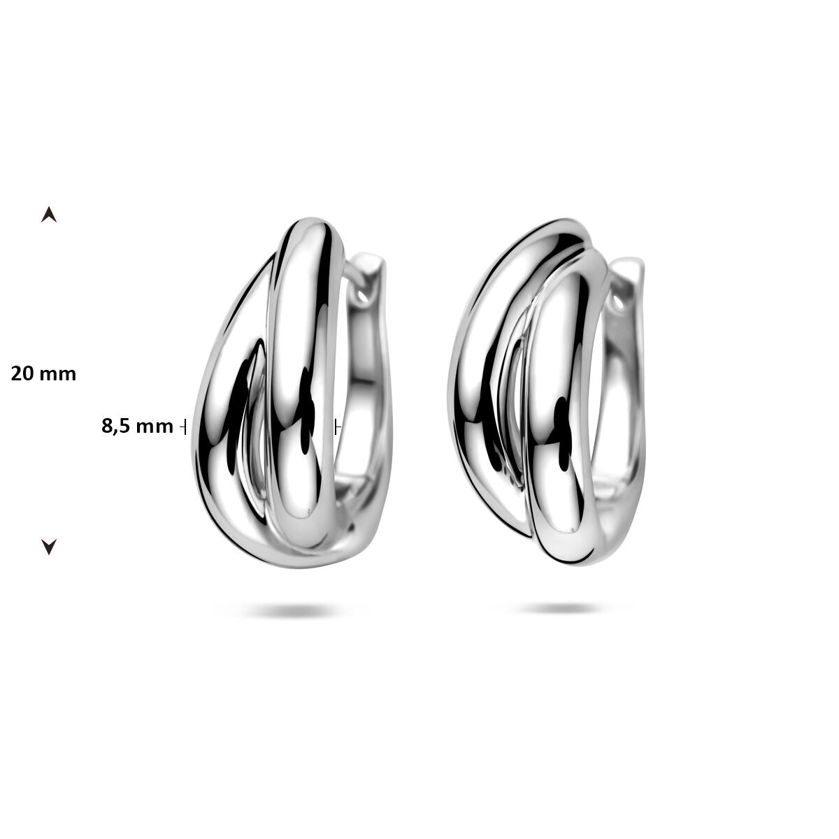 Fantasy Collection Oorbellen 20 mm zilver