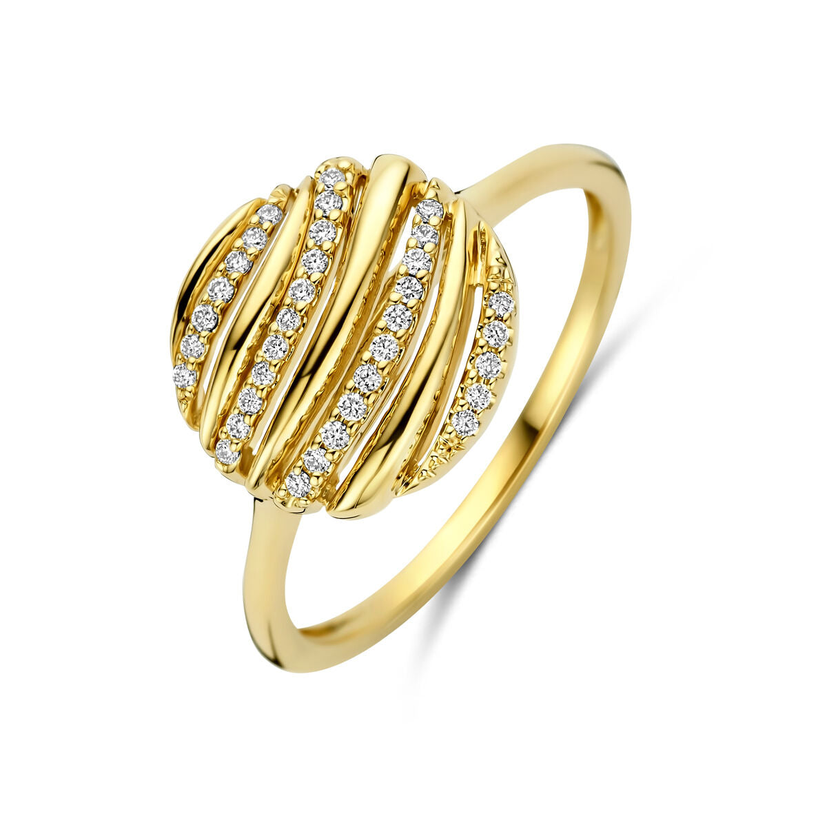 Ring diamant 0.09ct h si 14K geelgoud