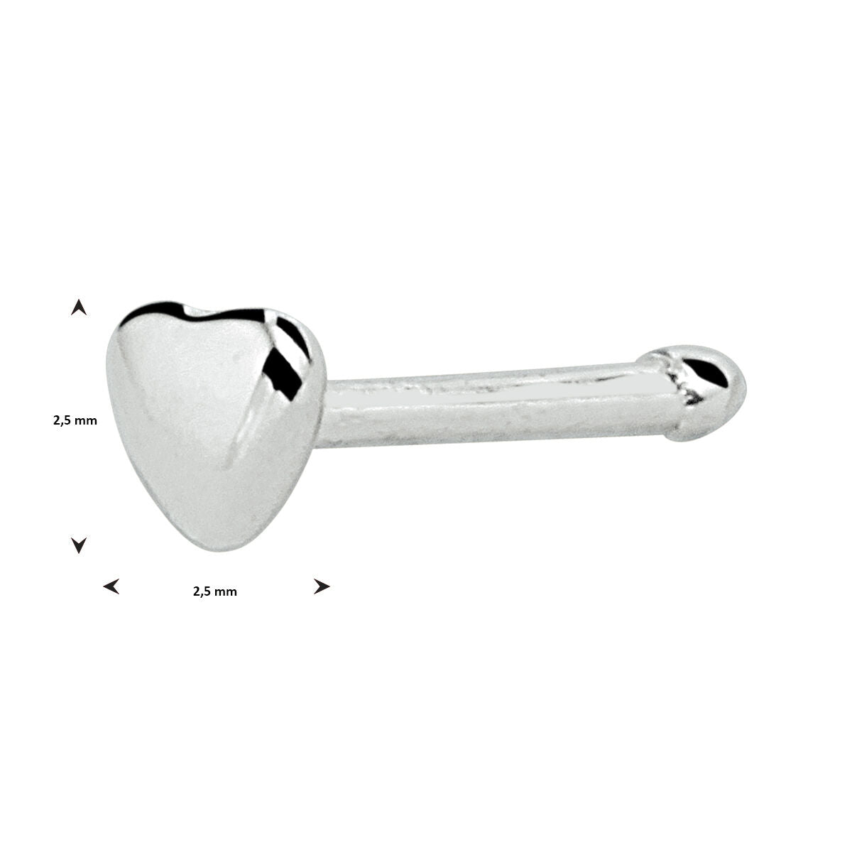 Fantasy Collection Gerhodineerd Zilveren Piercing 1333464