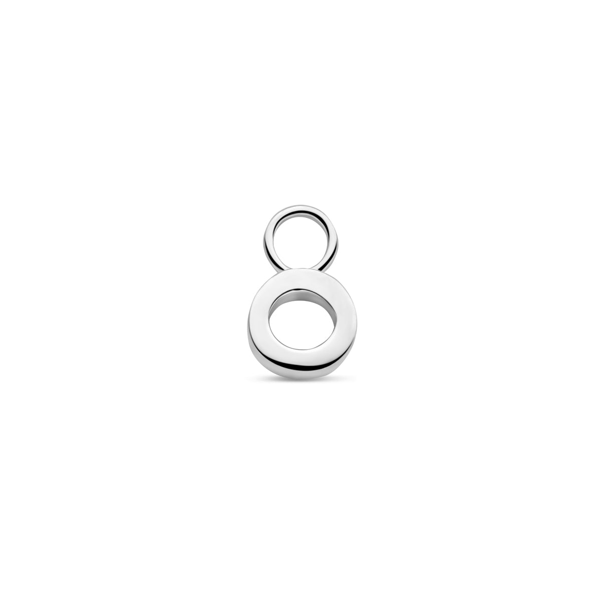Oorringhanger letter O 6 mm zilver #Letter_O