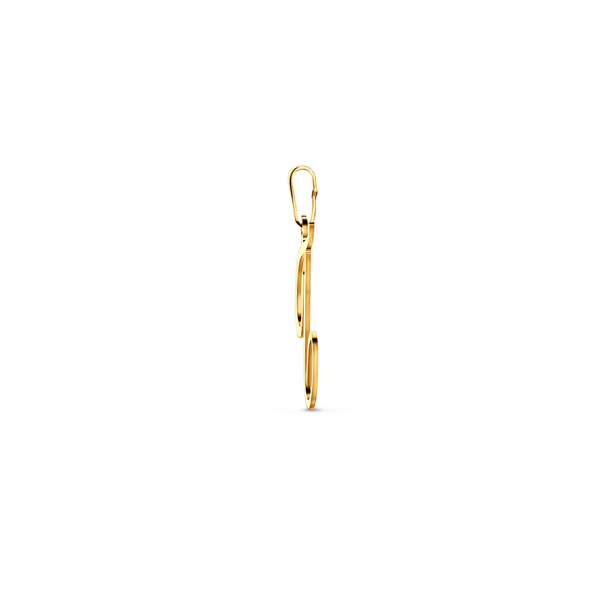 Hanger sierletter T 18,5 mm 14K geelgoud #Letter_T