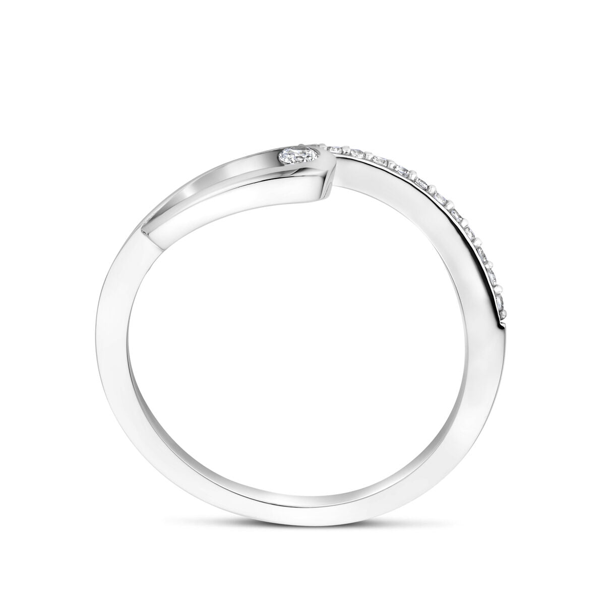 Ring zirkonia zilver gerhodineerd