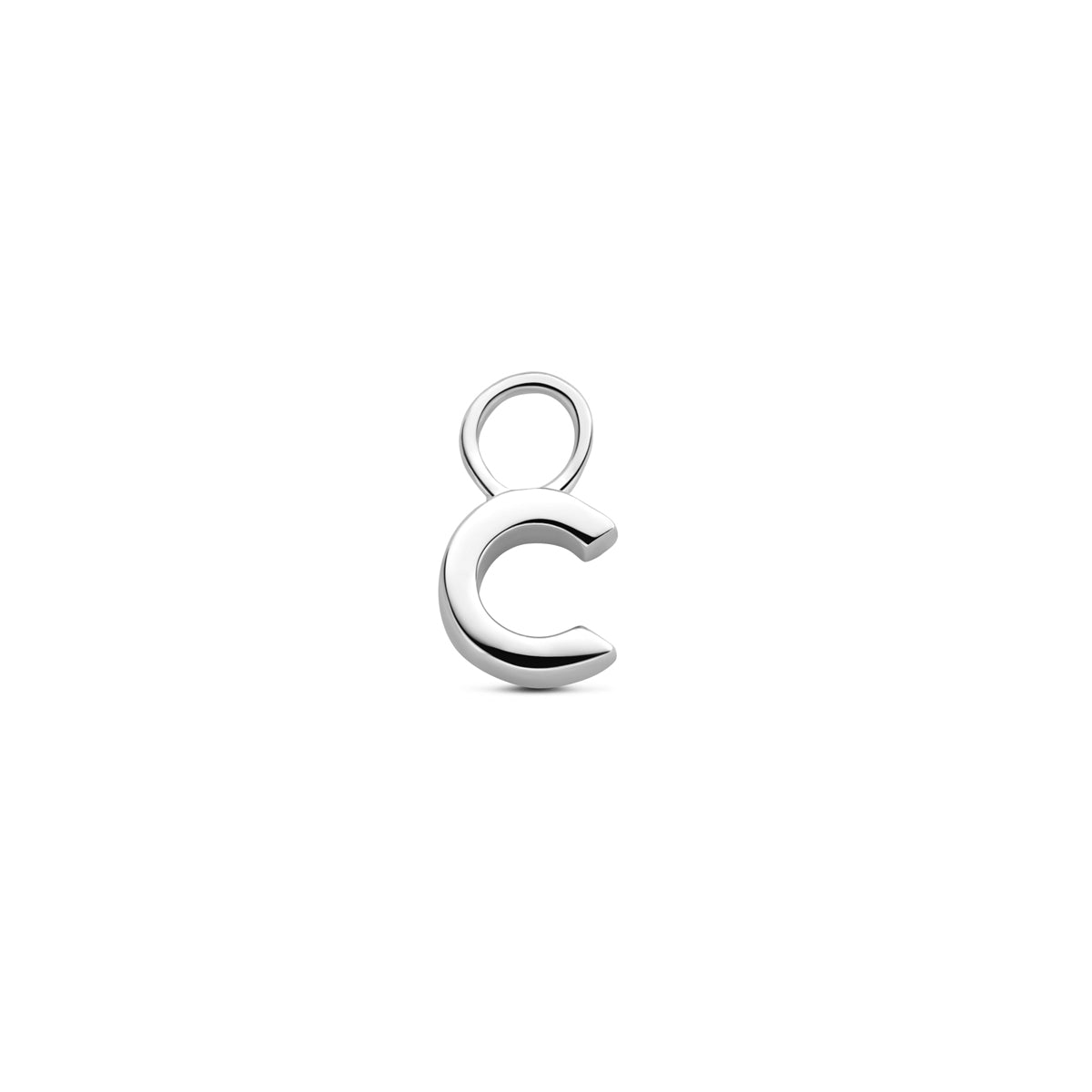 Oorringhanger letter C 6 mm zilver #Letter_C