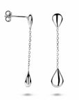 Zilveren gerhodineerde oorhangers druppel 36 mm - 1341656 - PansiteNederland.nl