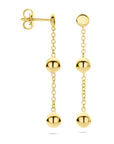 14K geelgouden oorhangers bolletjes 37 mm - 4034451 - PansiteNederland.nl