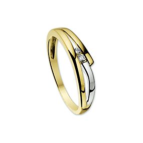 Fantasy Collection 14K Bicolor Gouden Ring met Zirkonia 4205759