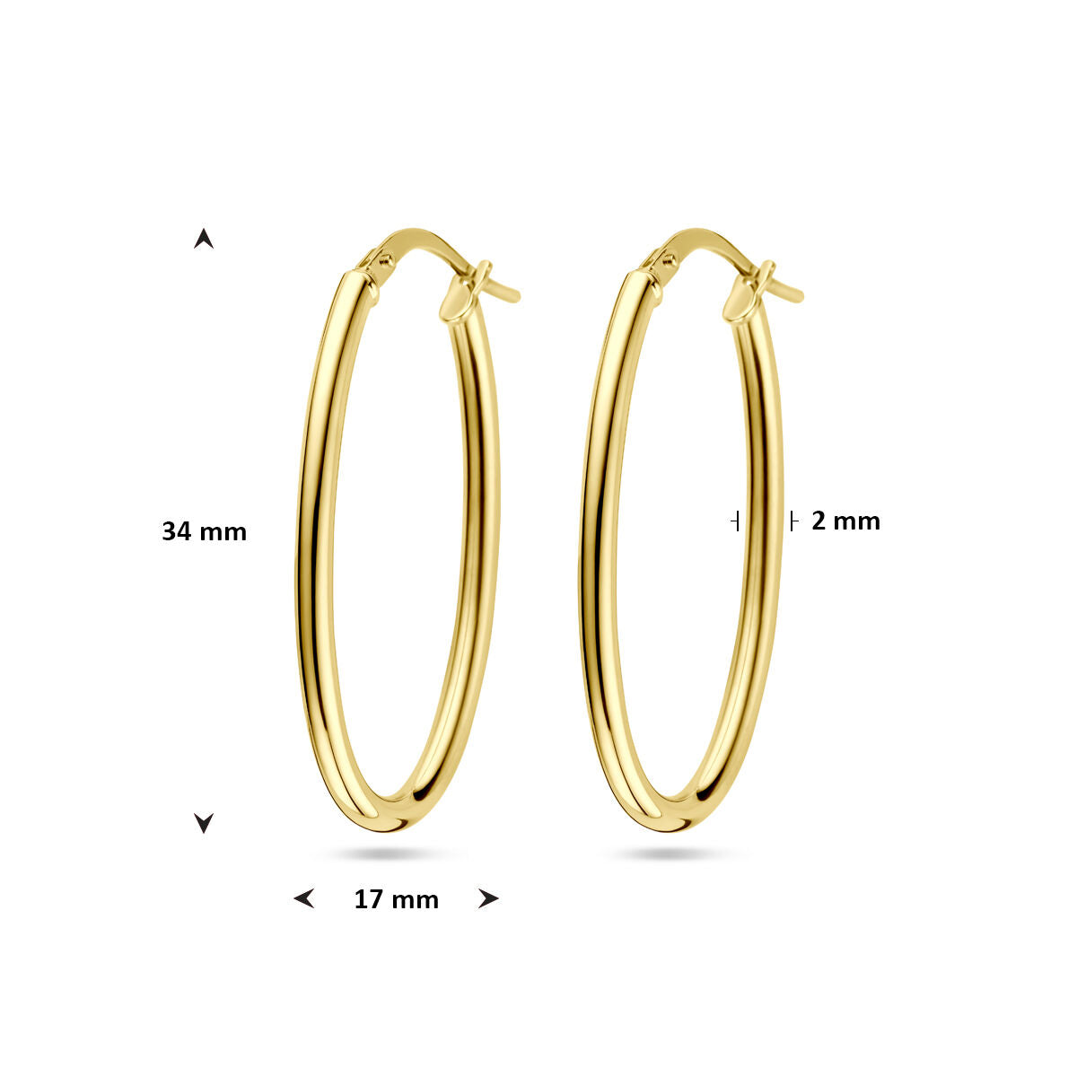 Fantasy Collection Oorbellen 34 mm silgold