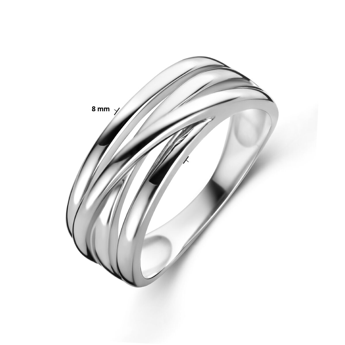 Ring zilver gerhodineerd