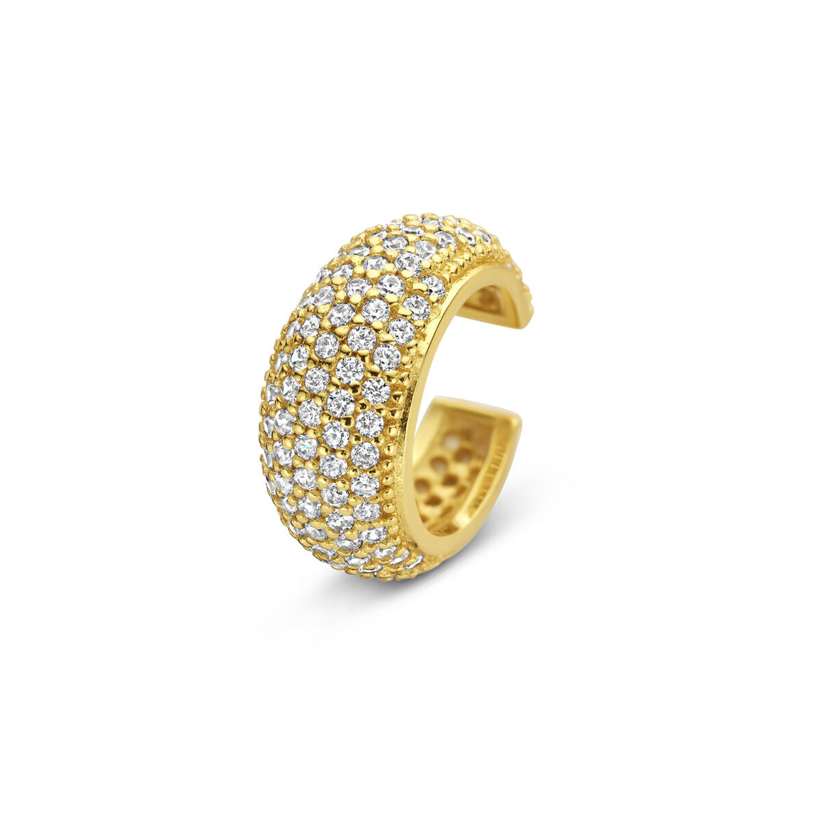 Fantasy Collection Ear cuff zirkonia 13,5 mm 1 micron zilver verguld oorbellen