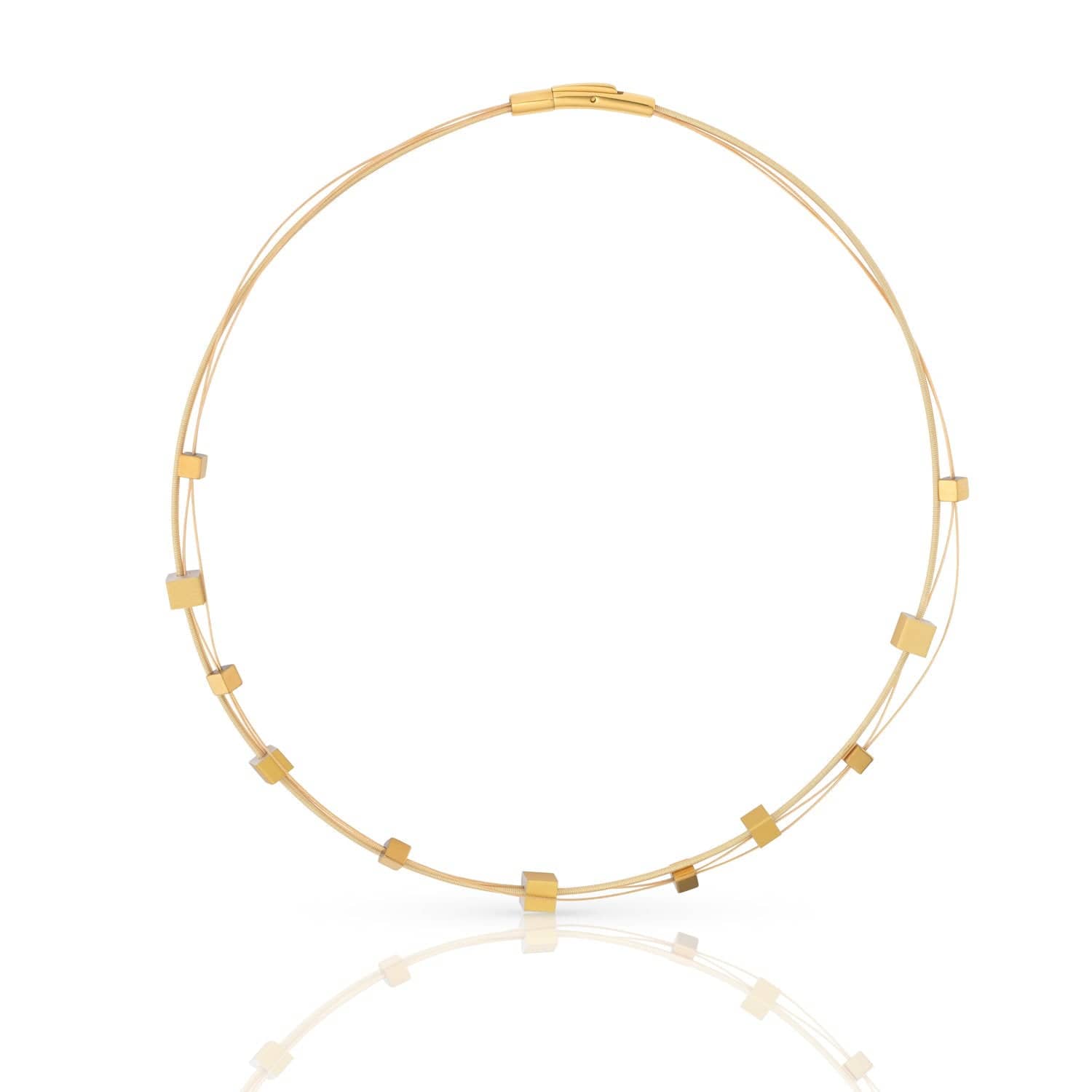Clic Speelse Kubusjes Collier 45cm edelstaal - C257G