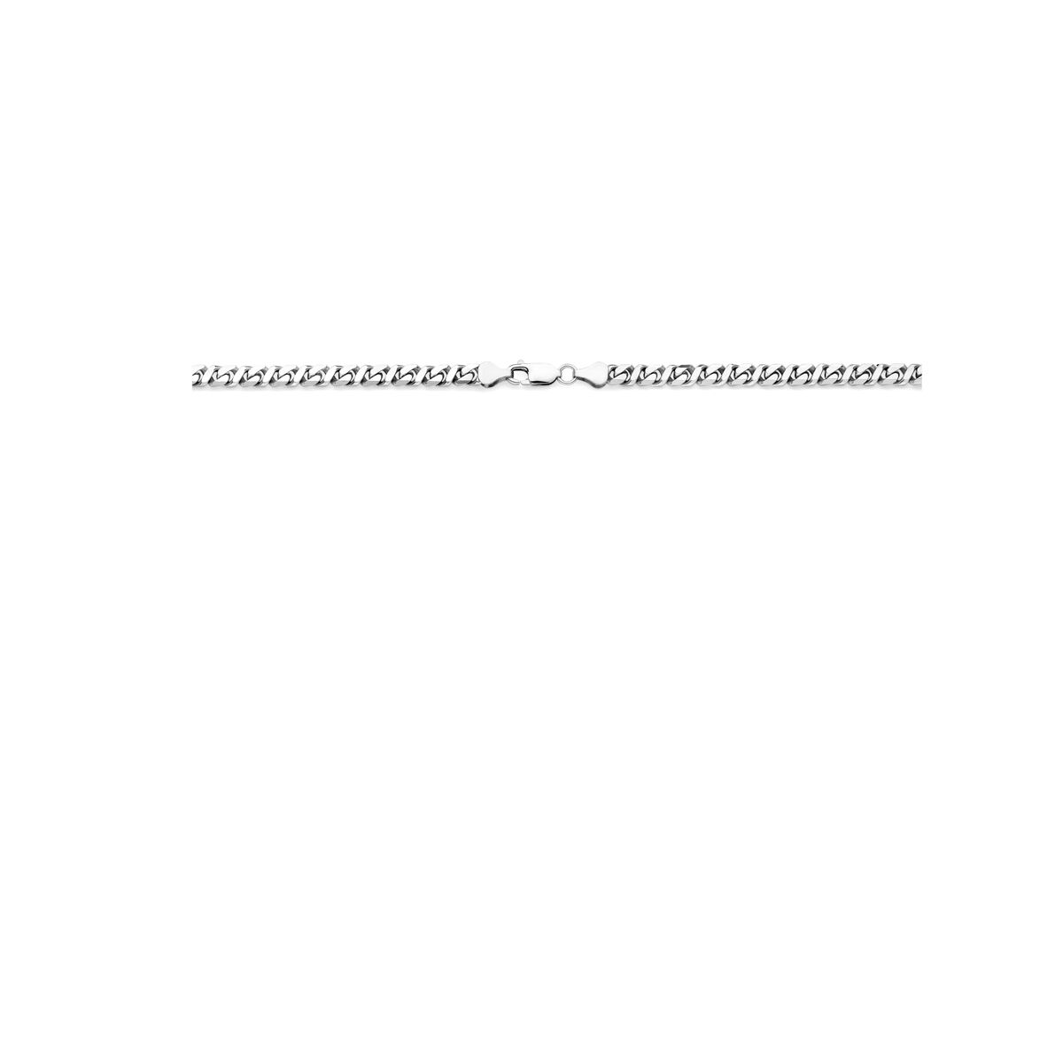 Fantasy Collection Collier gourmette 5,2 mm zilver gerhodineerd