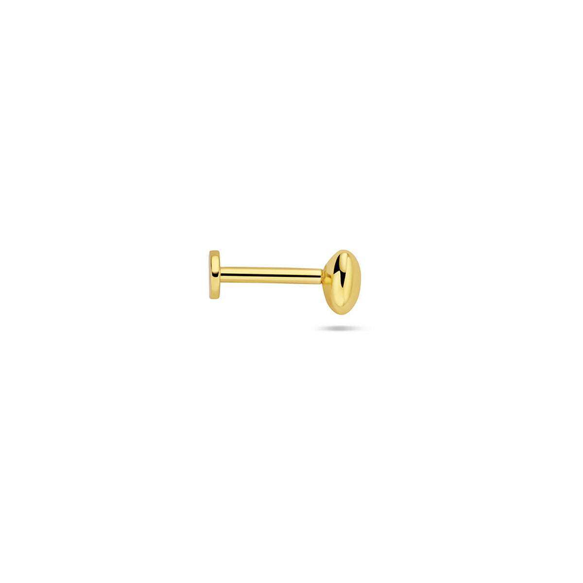 Fantasy Collection Flat back piercing hartje 3,7 mm 1 micron zilver verguld