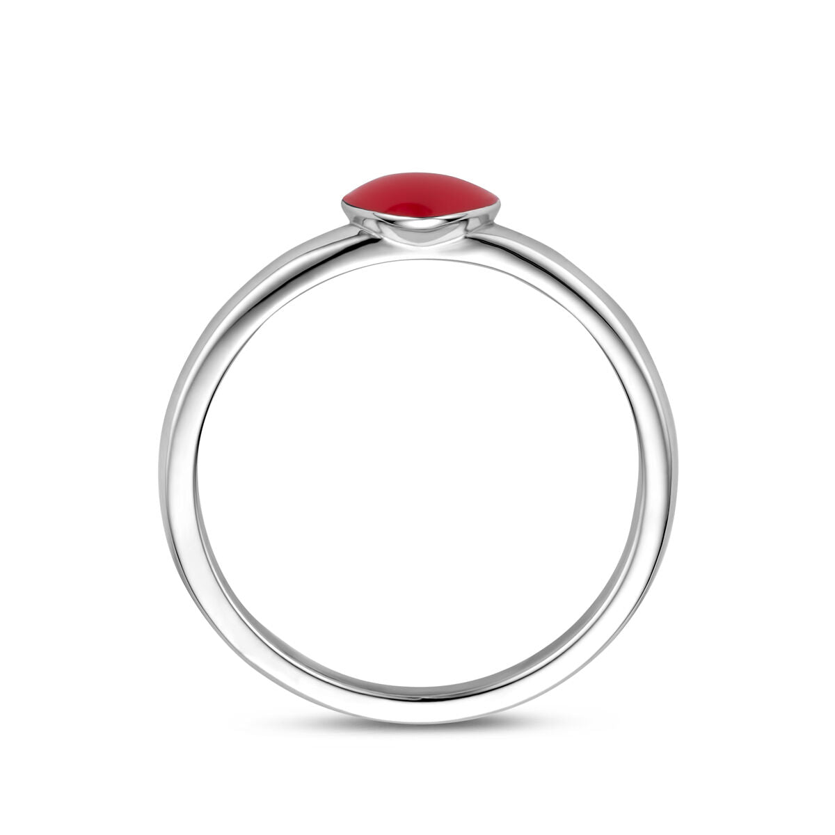 Fantasy Collection Ring emaille hartje zilver