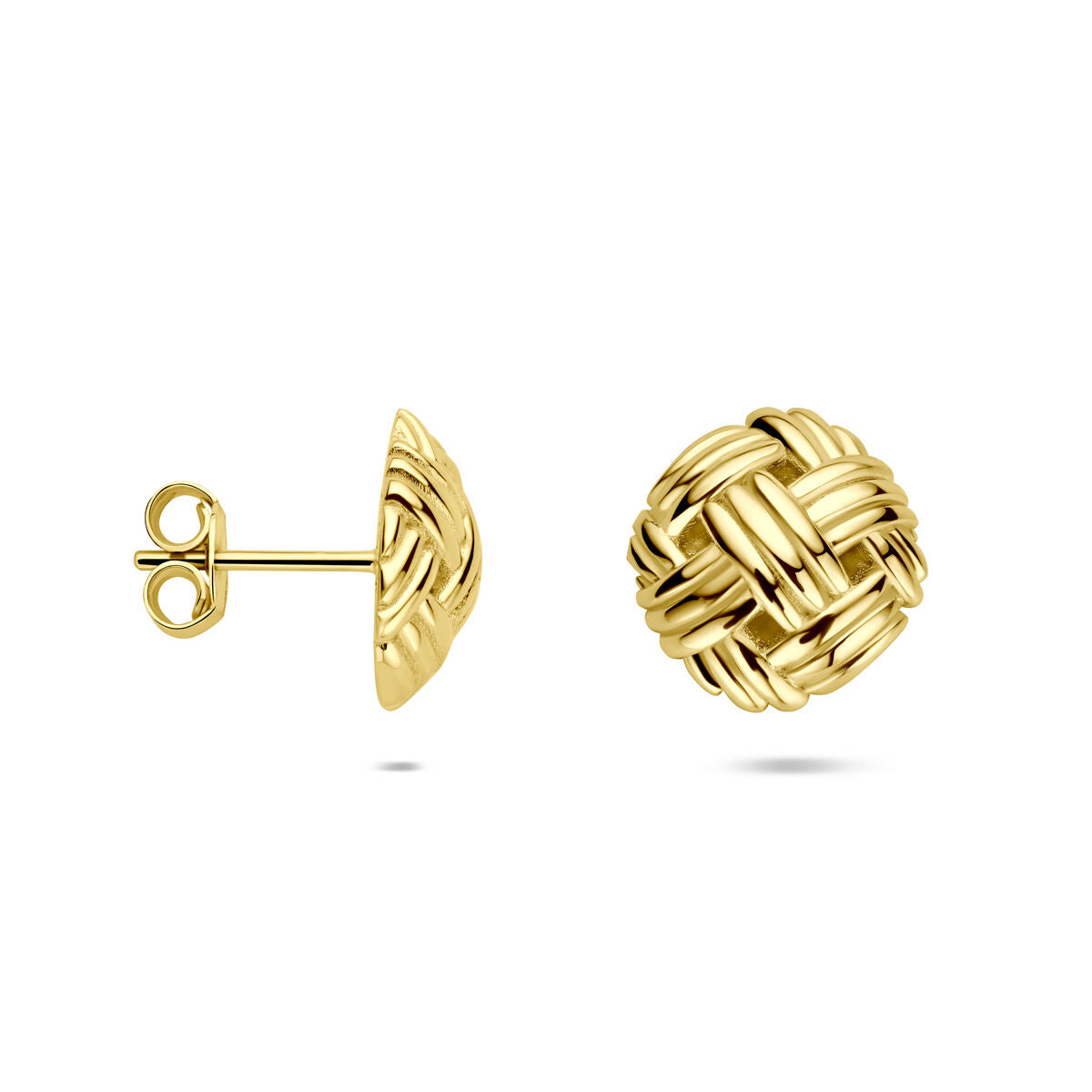Fantasy Collection Oorbellen knoop 12 mm 14K geelgoud
