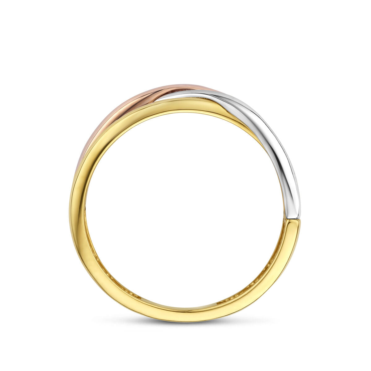 Trinity ring tricolor 14K tricolor goud