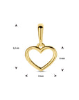 9K Geelgouden 9k hanger hart 12 mm - 8000275 - PansiteNederland.nl