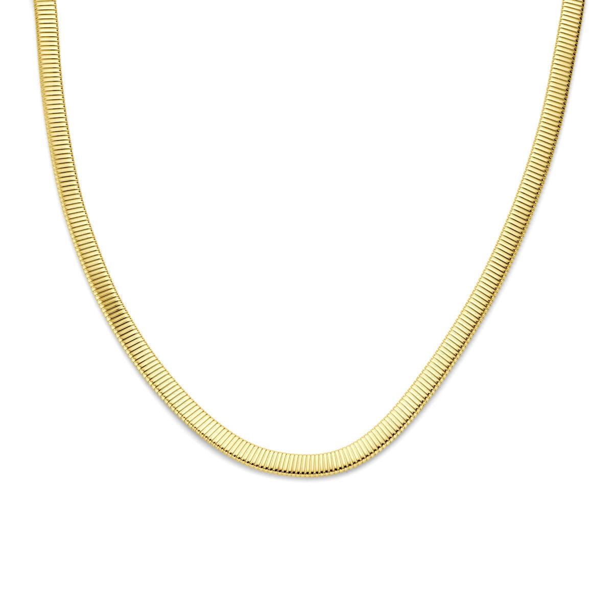 Fantasy Collection Collier tubogas 8 mm 45 cm 14K geelgoud