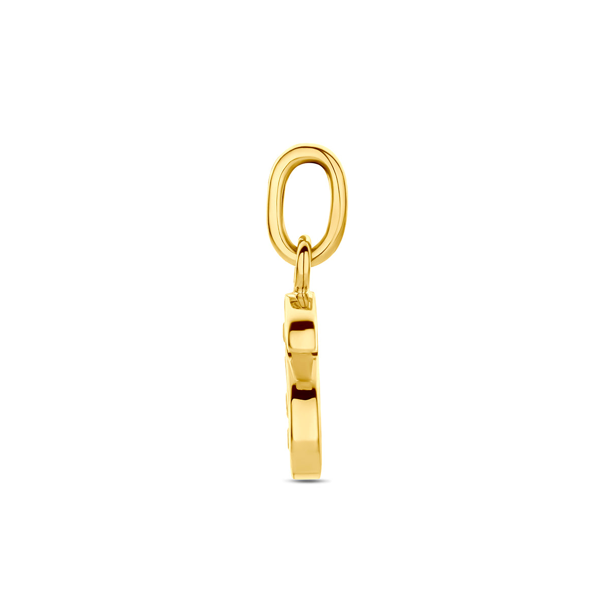 Hanger letter S zirkonia 11 mm 14K geelgoud #Letter_S