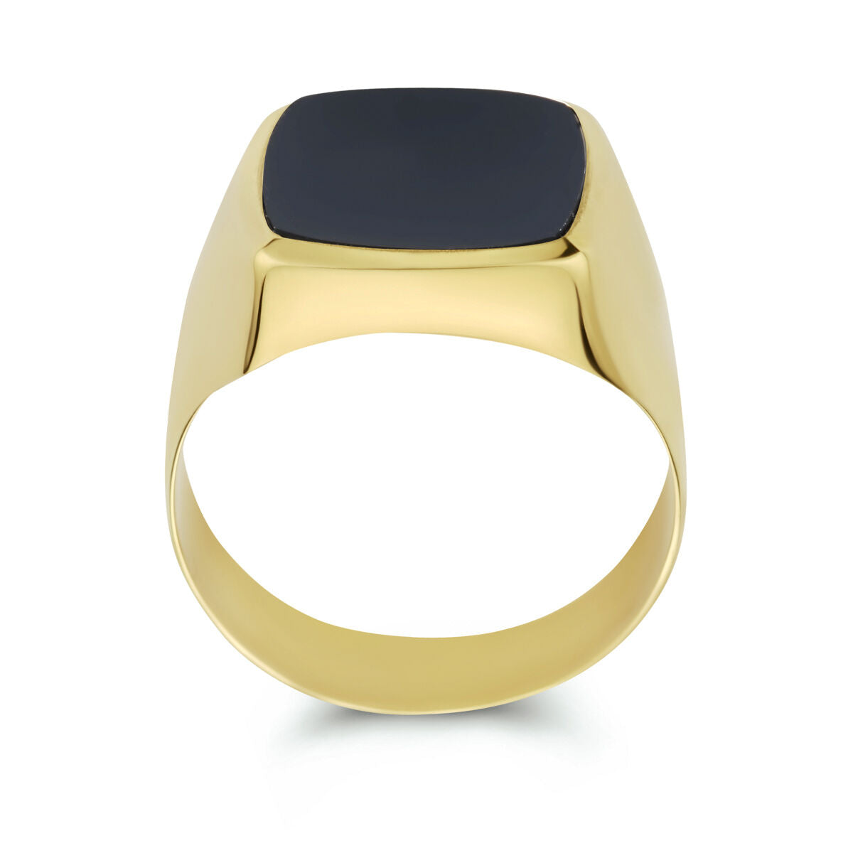 Zegelring onyx 14K geelgoud