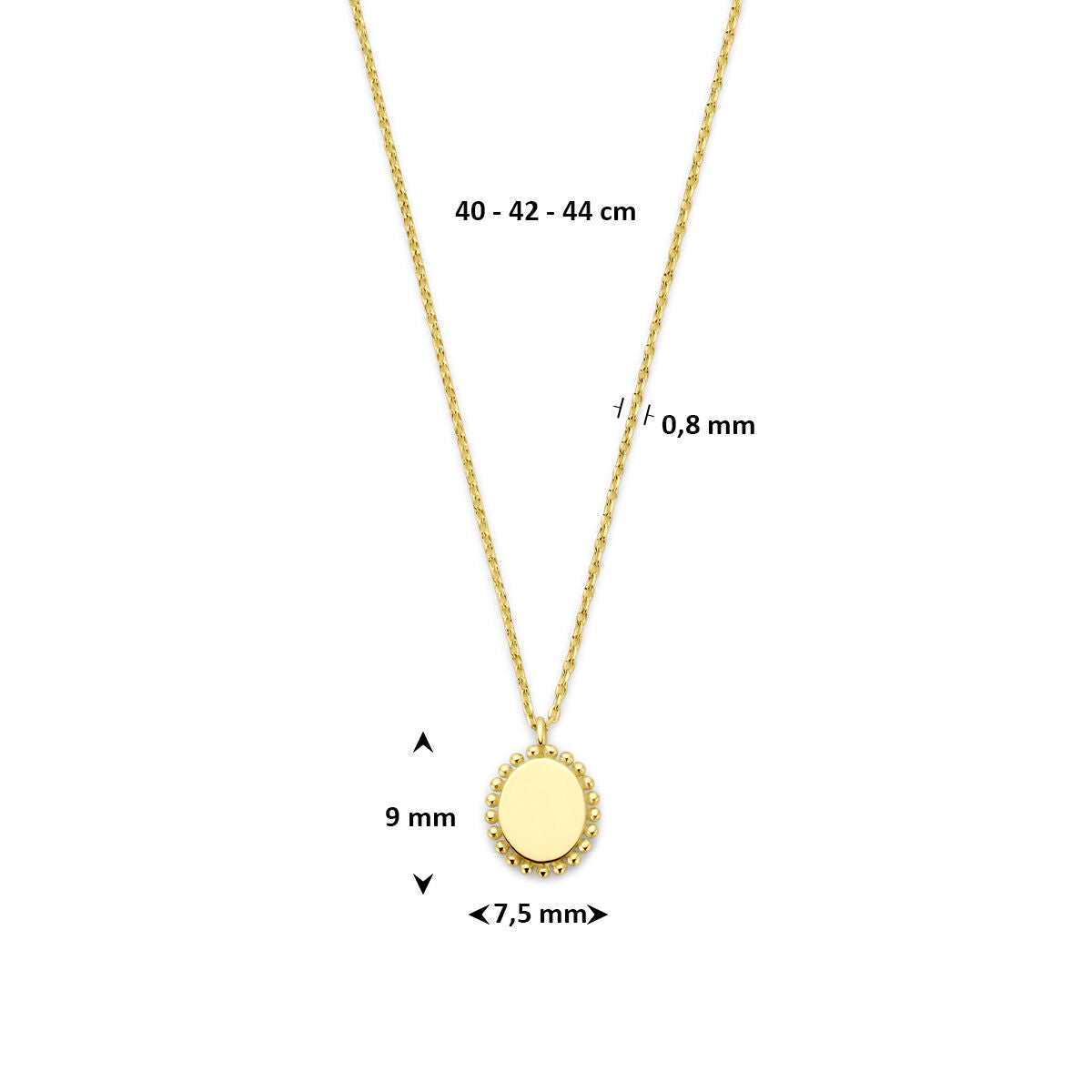 Collier 14K geelgoud 40 - 42 - 44 cm