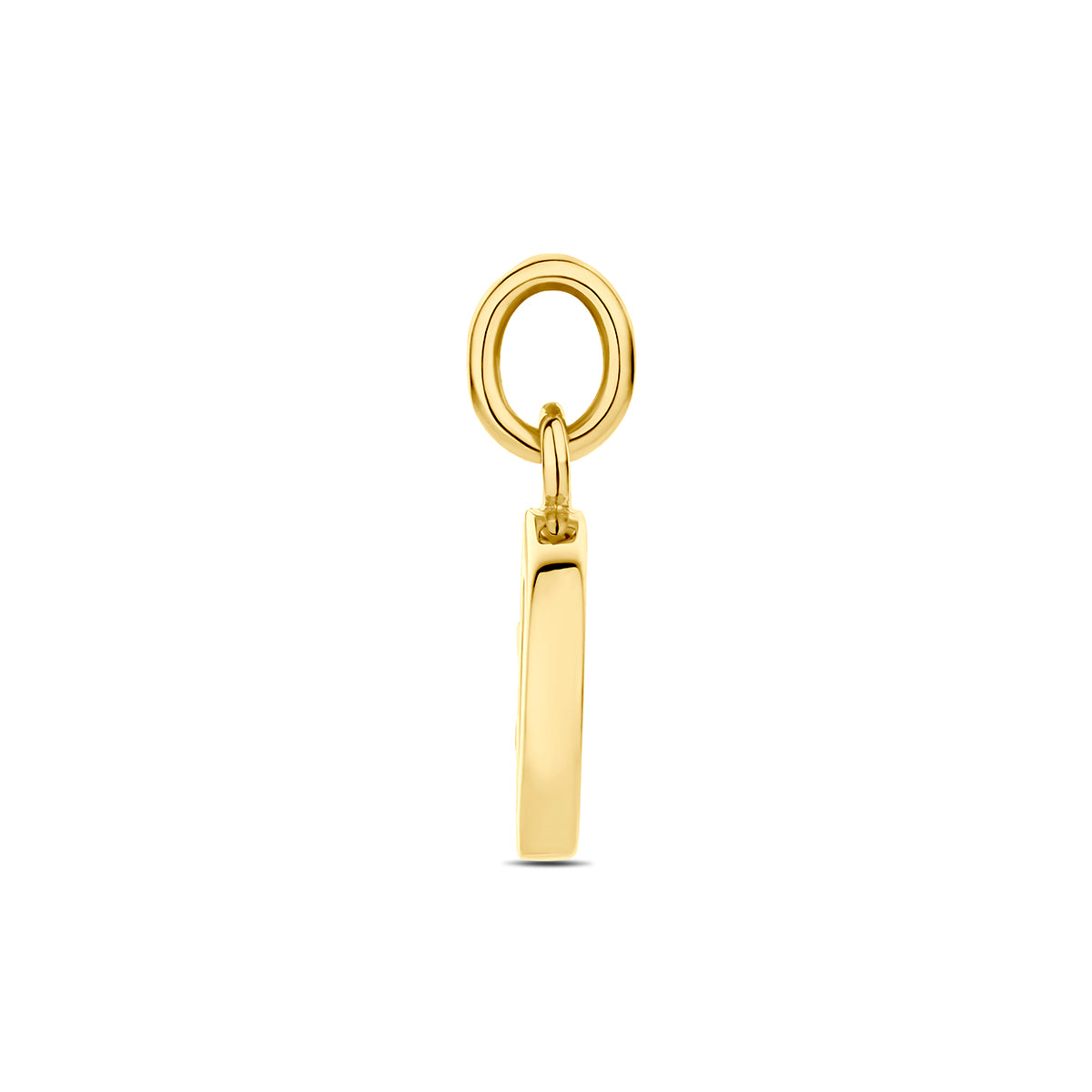 Hanger letter O zirkonia 10 mm 14K geelgoud #Letter_O