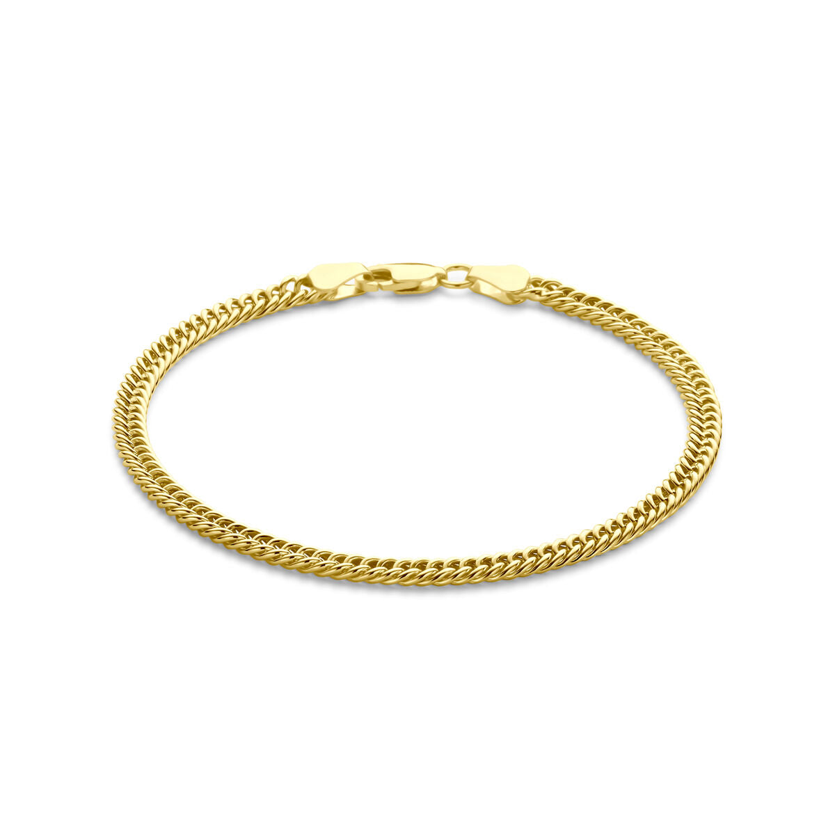 Fantasy Collection Armband gourmette massief 3,8 mm 19 cm silgold