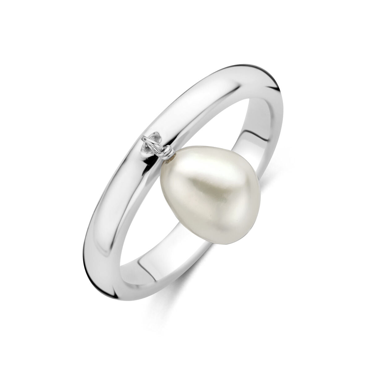 Ring parel zilver gerhodineerd