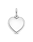 Zilveren gerhodineerde graveerhanger hartje 19 mm - 1341731 - PansiteNederland.nl