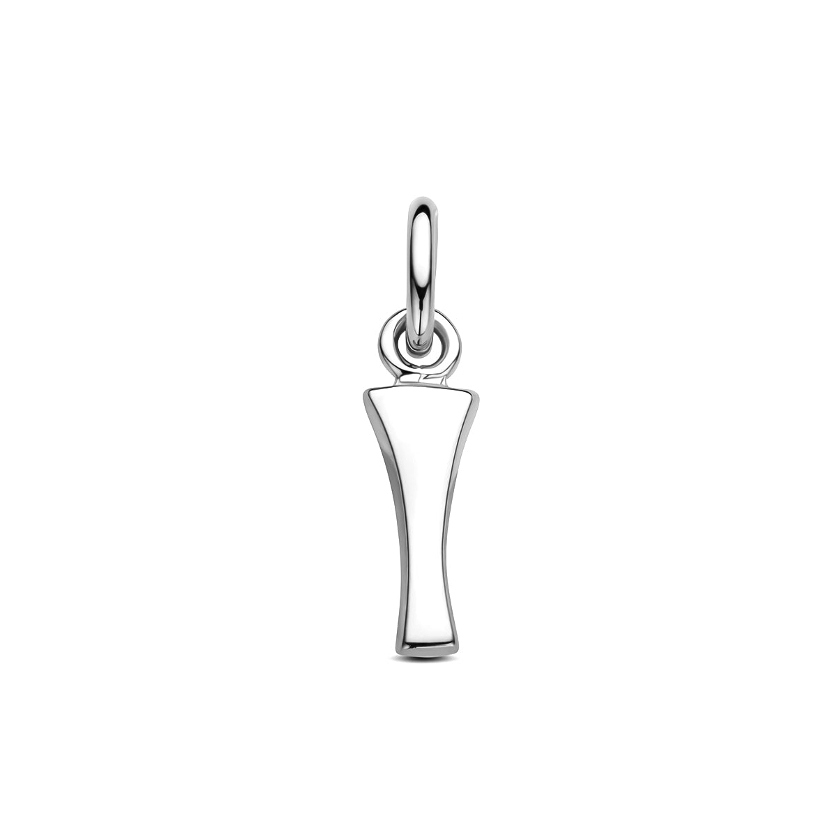 Hanger letter I 12,5 mm zilver gerhodineerd #Letter_I