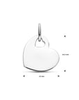 zilver gerhodineerd graveerhanger hartje 14,5 mm 1340379