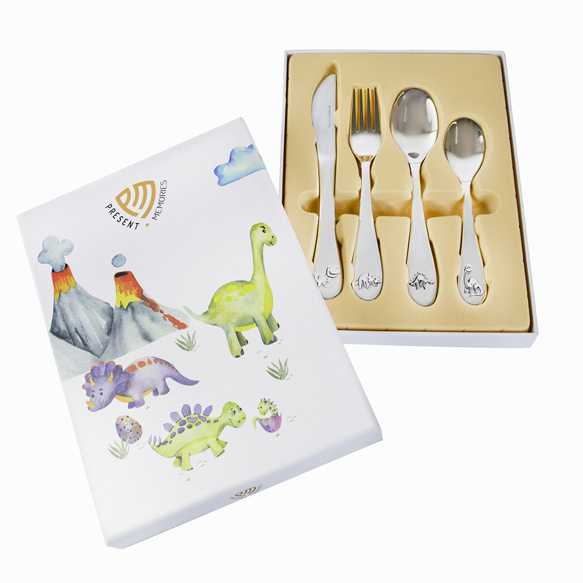 Kinderbestek Dino RVS