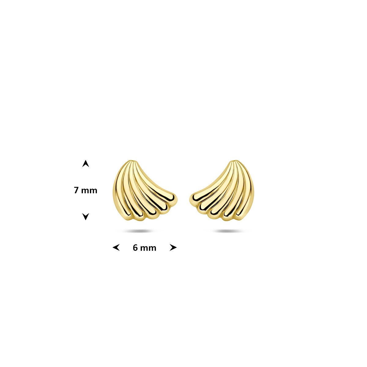 Oorknoppen 14K geelgoud 7 mm