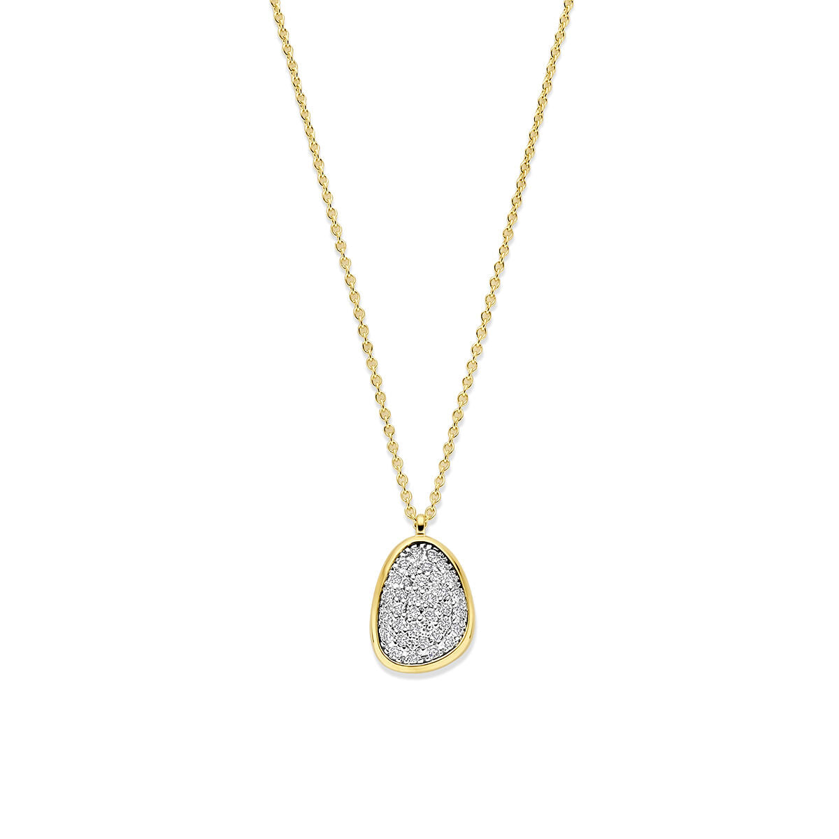 Fantasy Collection Collier diamant 0.25ct h si 43 - 44 - 45 cm 14K bicolor goud geel/wit