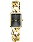 Rosefield horloge SBGSG-O57 The Octagon XS Chain Watch Studio Edition Black Gold - PansiteNederland.nl
