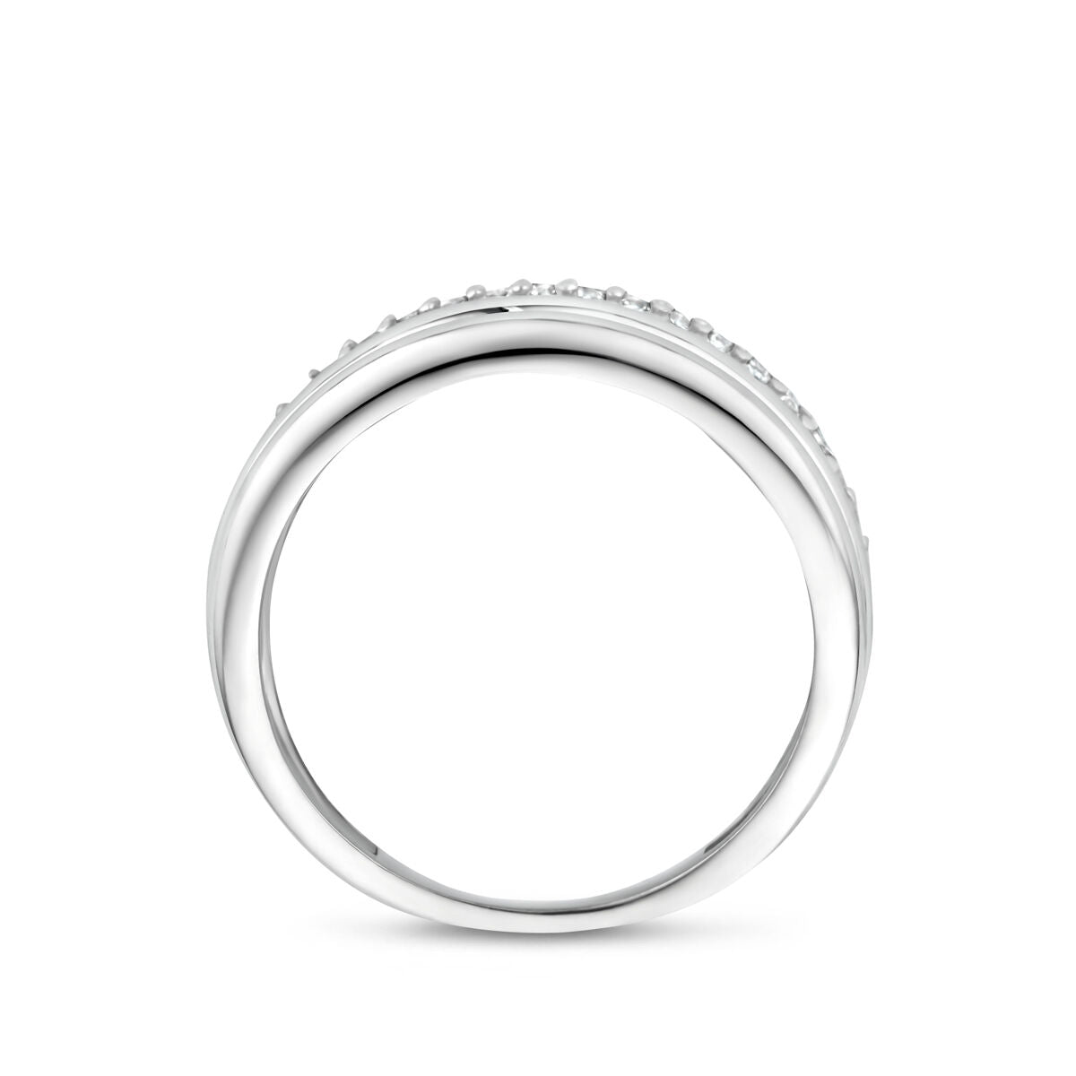 Ring zirkonia zilver gerhodineerd