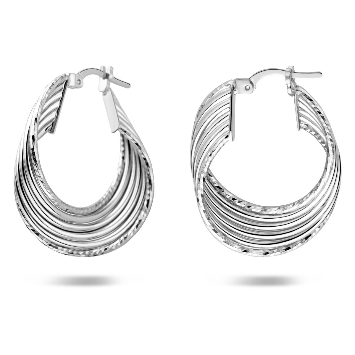 Fantasy Collection Oorbellen 30 mm zilver