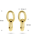14K geelgouden oorhangers schakel 24 mm - 4034405 - PansiteNederland.nl