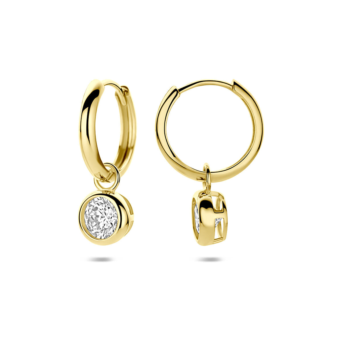 Fantasy Collection Oorbellen zirkonia 20 mm 9K geelgoud