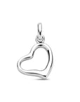 Zilveren gerhodineerde hanger hartje 17 mm - 1341924 - PansiteNederland.nl