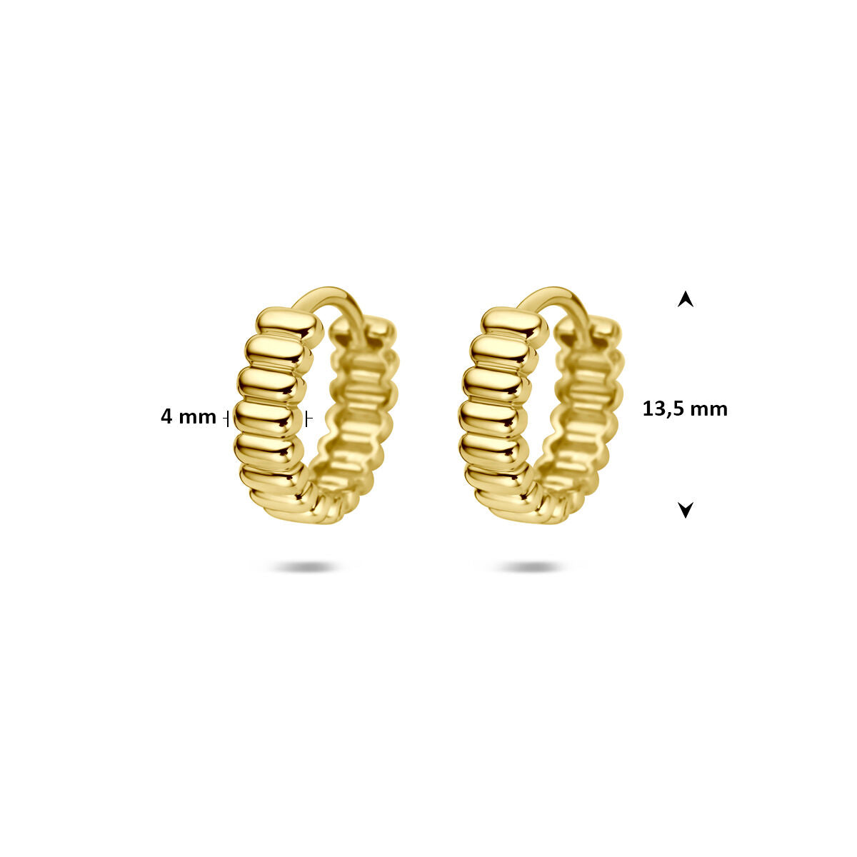 Klapoorringen 14K geelgoud 13,5 mm