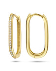 14K geelgouden klapoorringen zirkonia 22,5 mm - 40325183